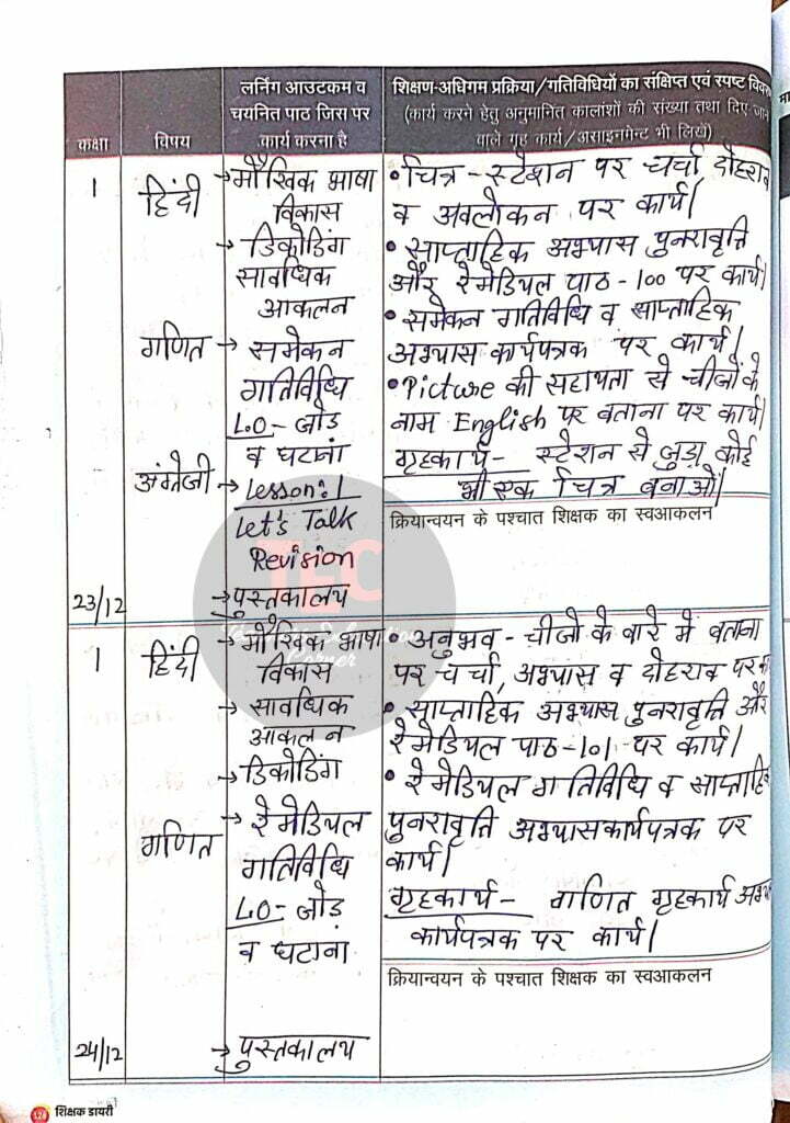 shikshak diary december