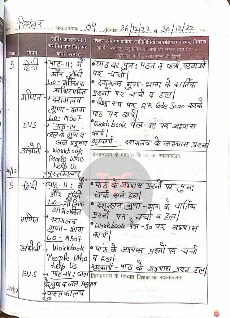 shikshak diary december 2022
