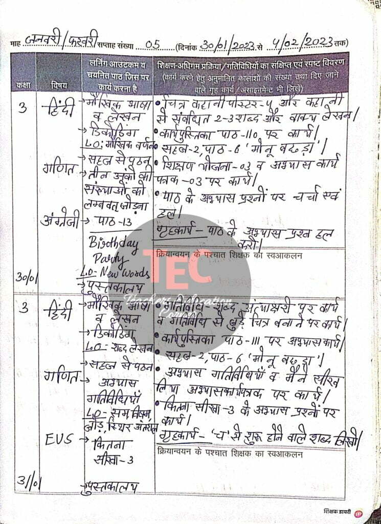 shikshak diary february 2023