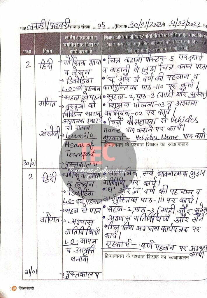 shikshak diary february 2023