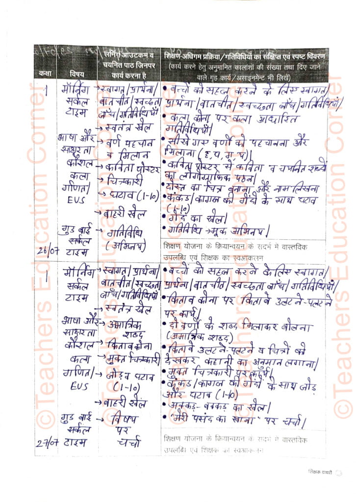 shikshak-diary-class-1-pdf-26-to-27-july-2023