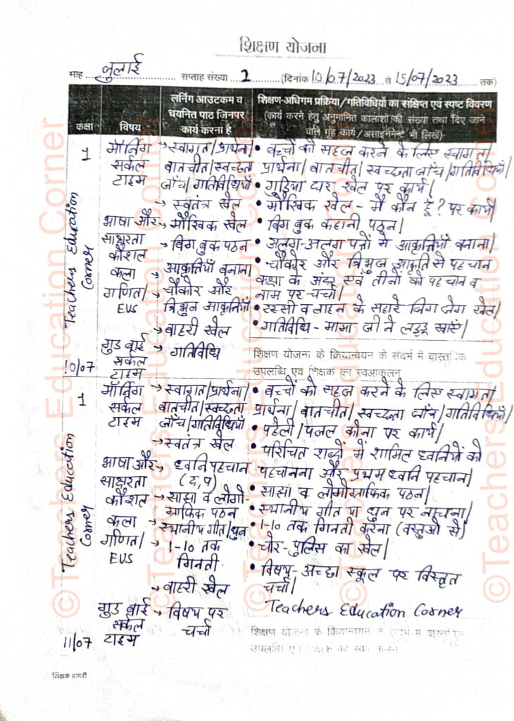 shikshak-diary-class-1-pdf-10-to-11-july-2023
