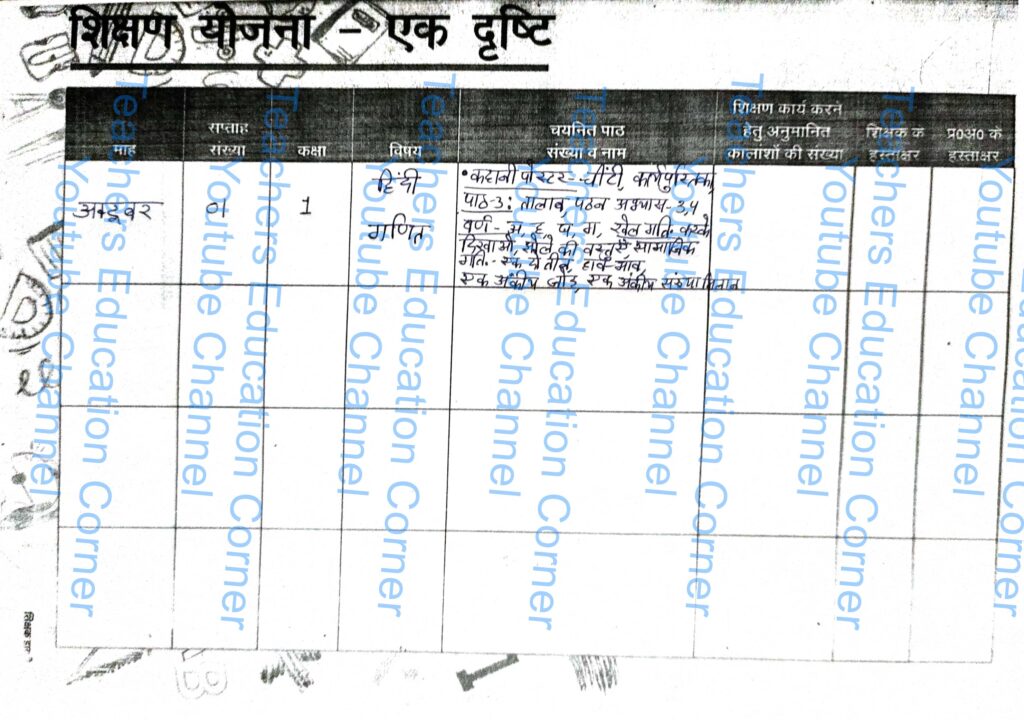 Shikshak diary class 1 pdf 2 to 3 October 2023