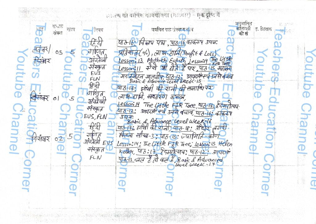 Shikshak diary class 5 pdf 15 to 16 December 2023