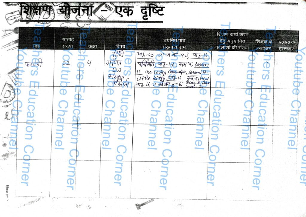 Shikshak diary class 4 pdf 5 to 6 February 2024