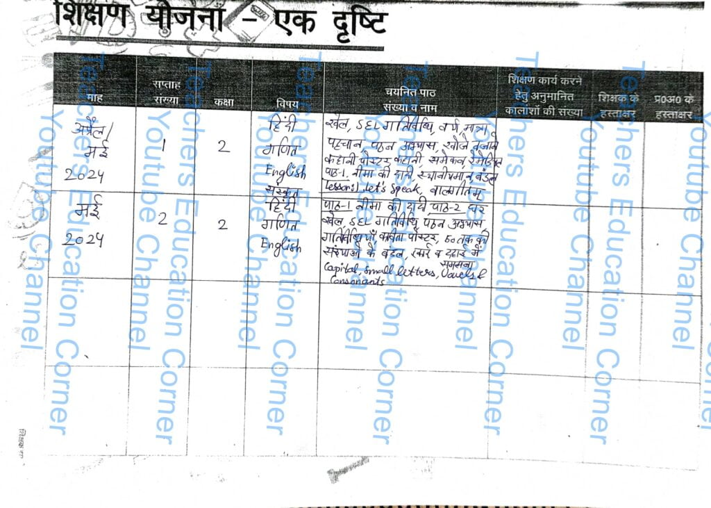 Shikshak diary class 2 pdf 10 to 11 May 2024