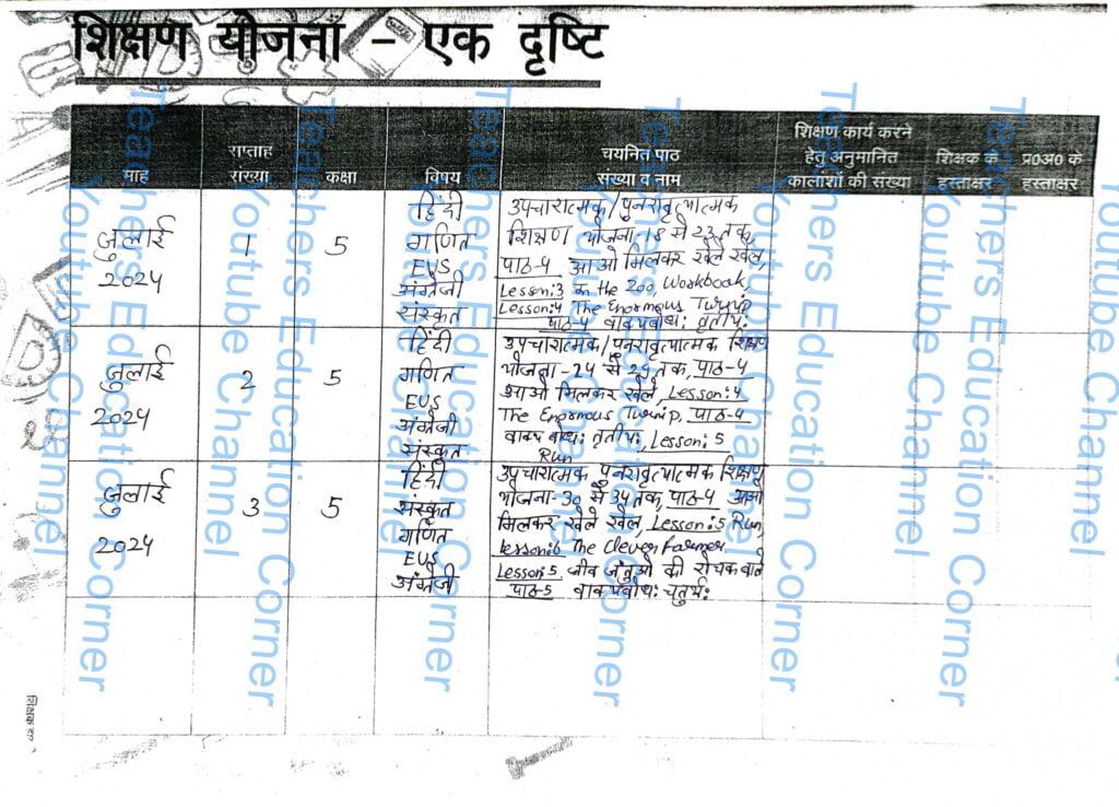 Shikshak diary class 5 pdf 15 to 16 July 2024