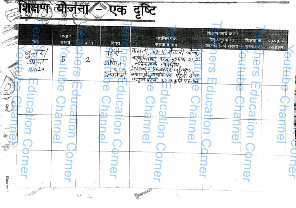 Shikshak diary class 2 pdf 2 to 3 August 2024