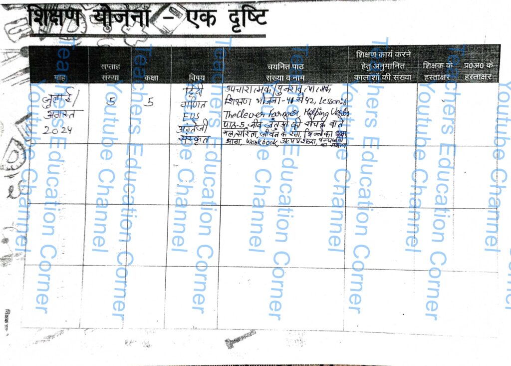 Shikshak diary class 5 pdf 31 July to 1 August 2024