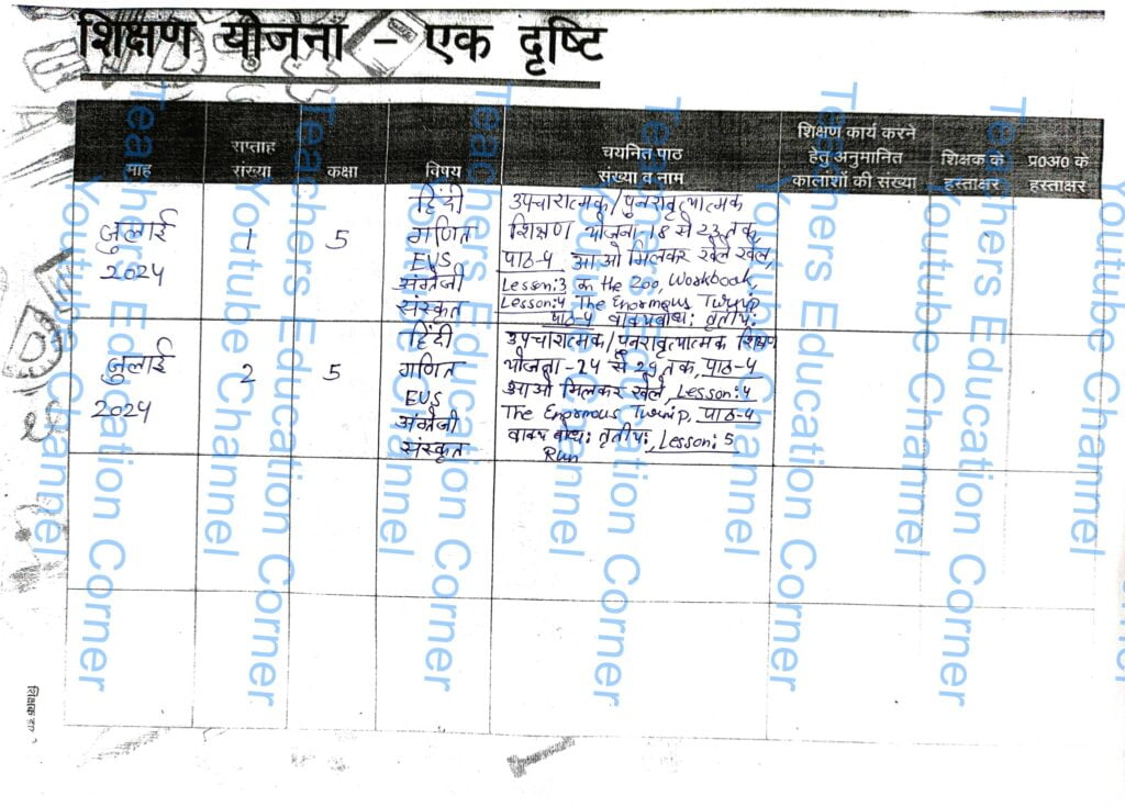 Shikshak diary class 5 pdf 12 to 13 July 2024