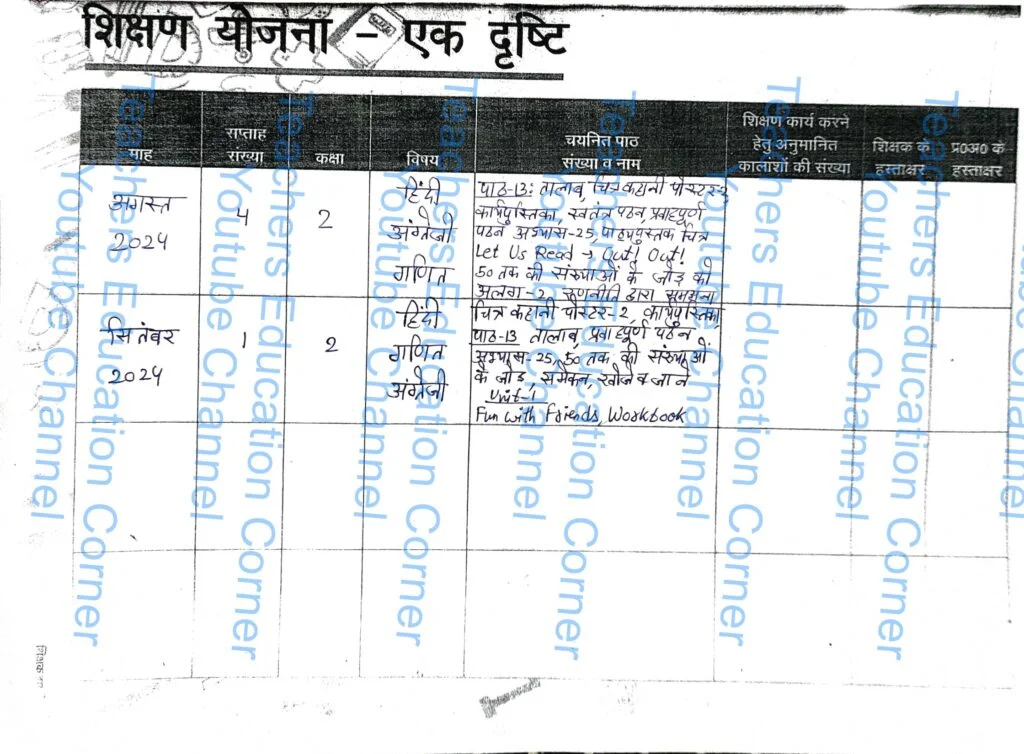 Shikshak diary class 2 pdf 6 to 7 September 2024