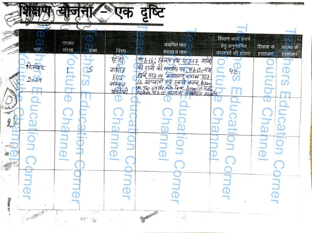 shikshak diary class 5 pdf 4 to 5 december 2024