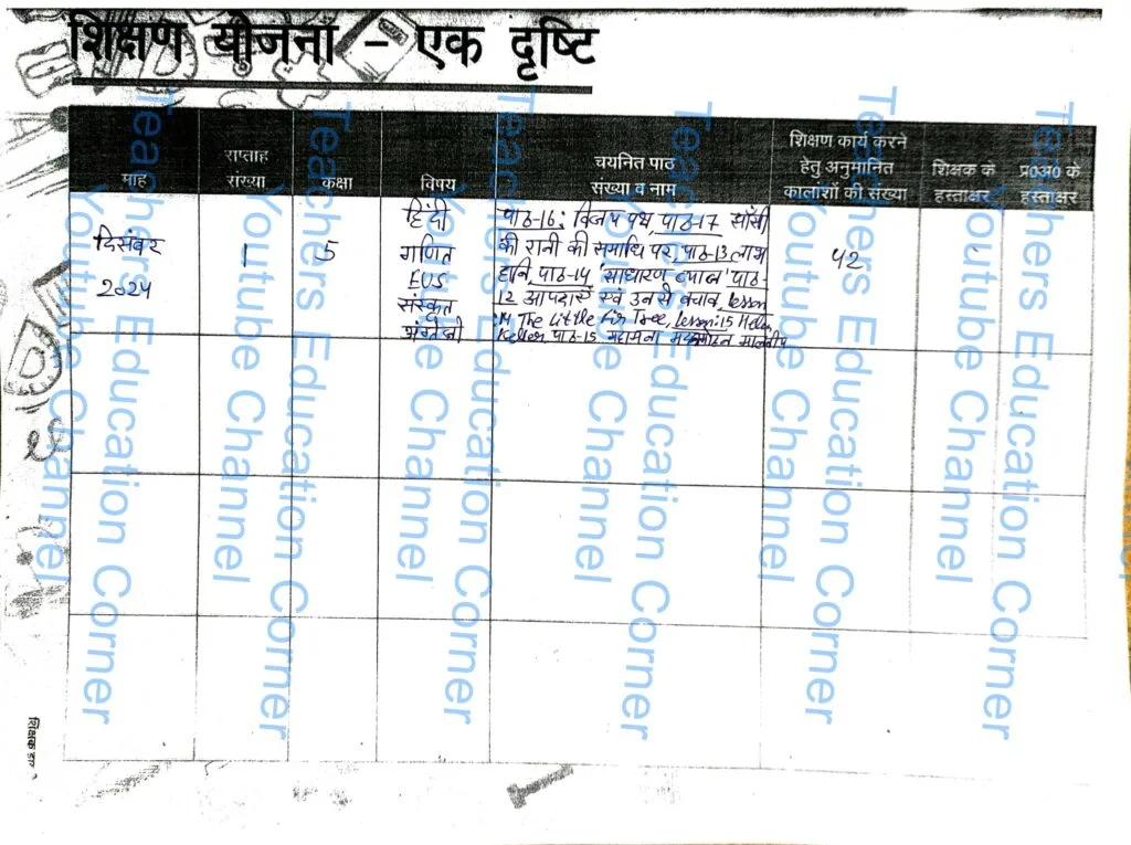 shikshak diary class 5 pdf 6 to 7 december 2024